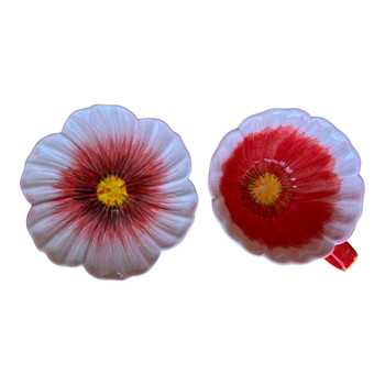 MUGBK4 Ceramic Cup & Saucer – Blush Poppy Bloom