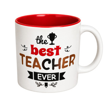 TE956B Ceramic Red Mug – Best Teacher Ever