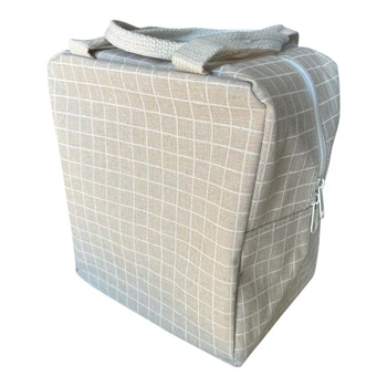 LBWM23 Checkered Lunch Bag – Natural