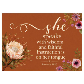 PLACEML421 Disposable Placemat 24Pc - She Speaks With Wisdom