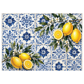 PLACEML423 Disposable Placemat 24Pc - Moroccan Lemons