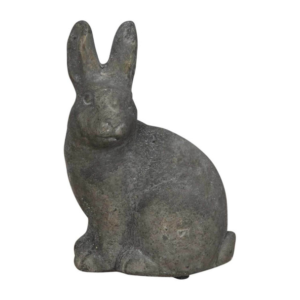 9842SA779 Grey Ceramic Sitting Bunny