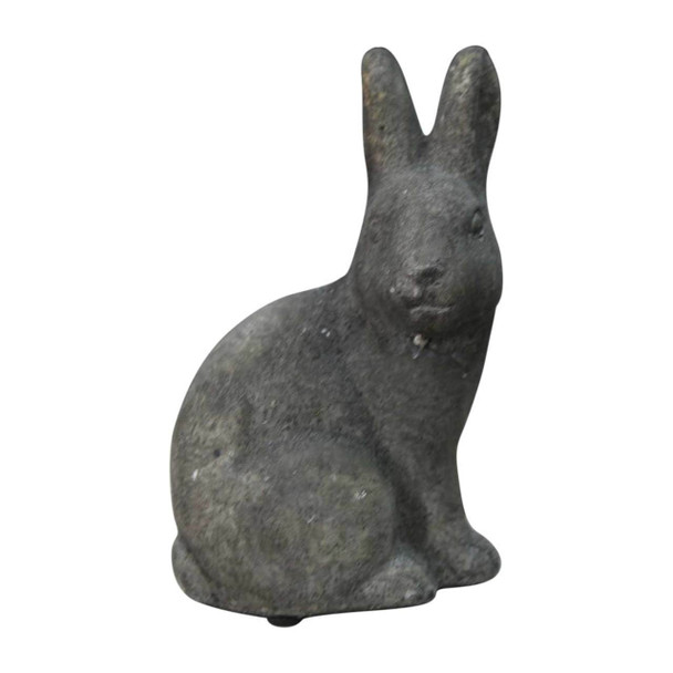 9843LA779 Grey Ceramic Sitting Bunny