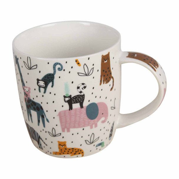 BPM4383MC Ceramic Mug - Cats, Elephants And Giraffe