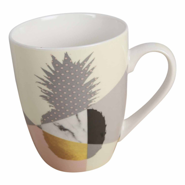 BPM4142GC White Ceramic Mug - 5 Way Pineapple