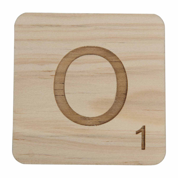 WSLO 10pc Wooden Scrabble Letter O