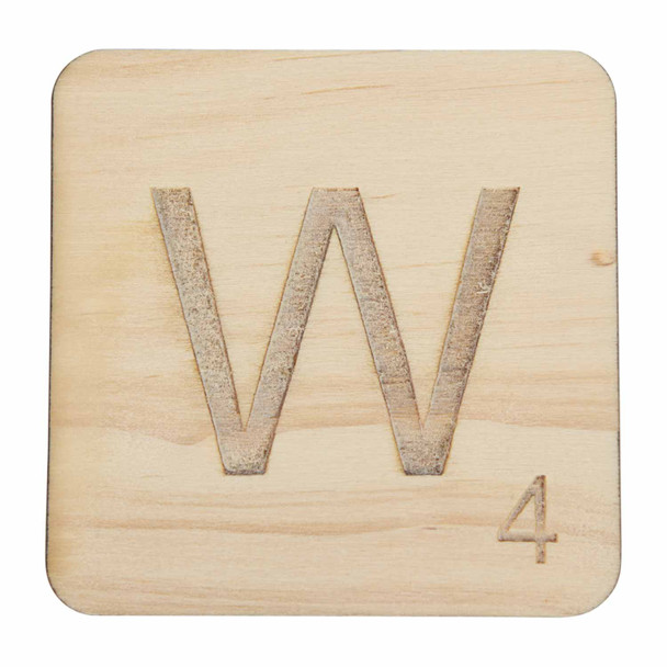 WSLW 10pc Wooden Scrabble Letter W