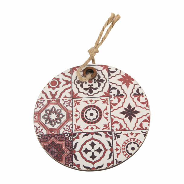 C5 Gift Wrap Tag - Red Mosaic