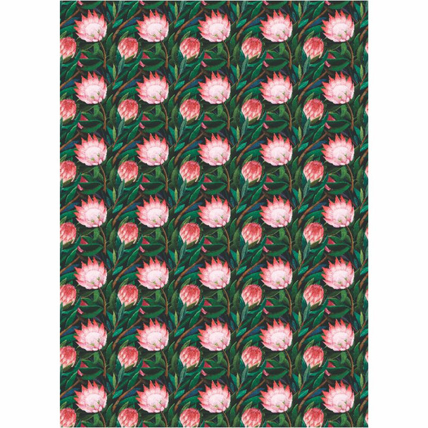 PVCTCMPROTEA2 Medium PVC Table Cover - Pink Proteas