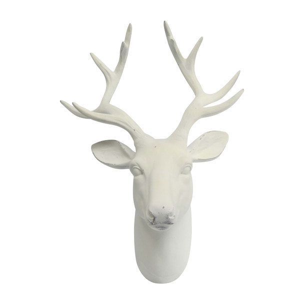 14815A584 White Ceramic Deer Head