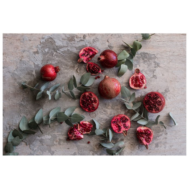 PVCPPOM04 PVC Placemats - Pomegranate Leaves