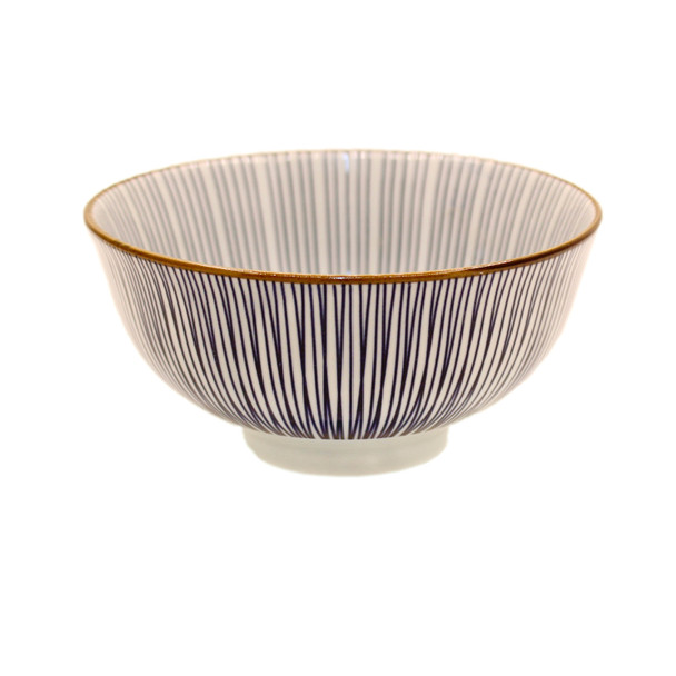 7821EE Zebra Striped Ceramic Bowl