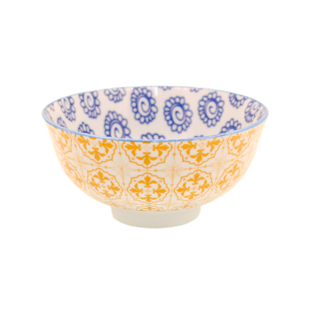 7821N Orange & Blue Ceramic Bowl