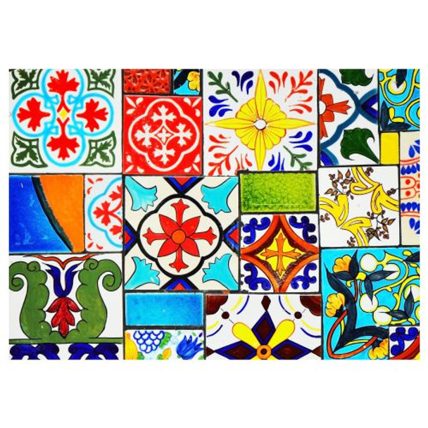 PLACEML101 Pack 24 Disposable Placemats - Stained Glass Motive