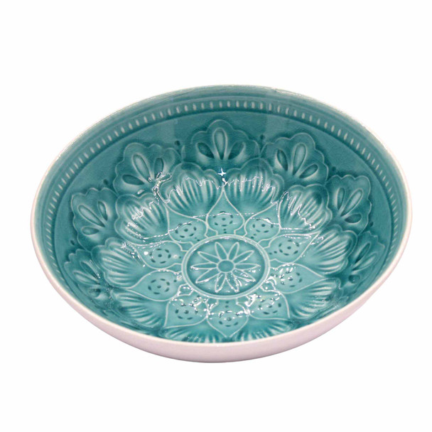 WC333 Green Mandala Pattern Ceramic Bowl