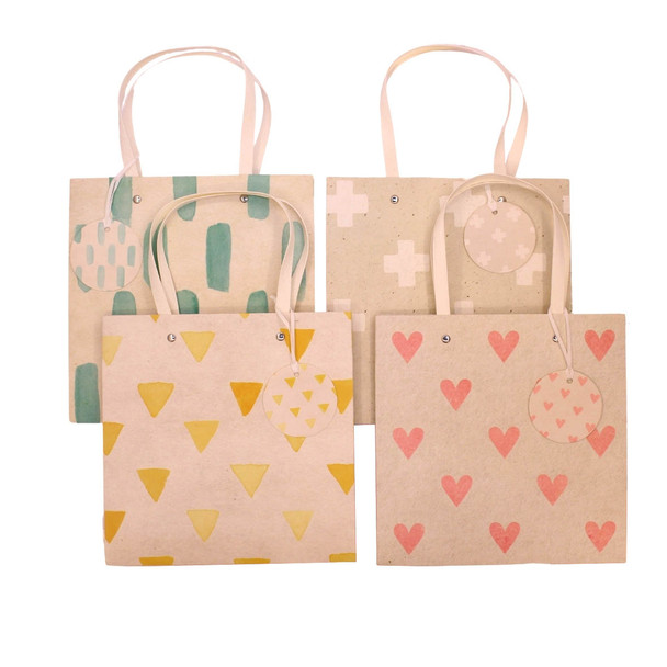 KR3710S14 Small Gift Bags Set of 12 - Minimalistic Design