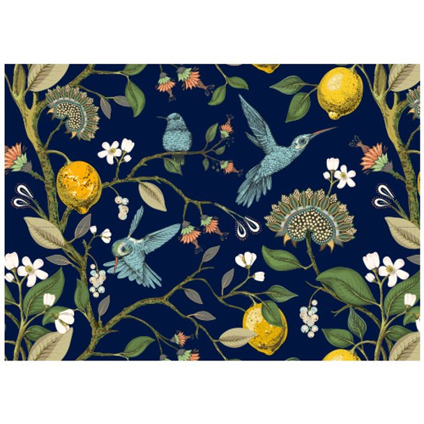 PLACEML110 Disposable Placemats - Blue Humming Bird