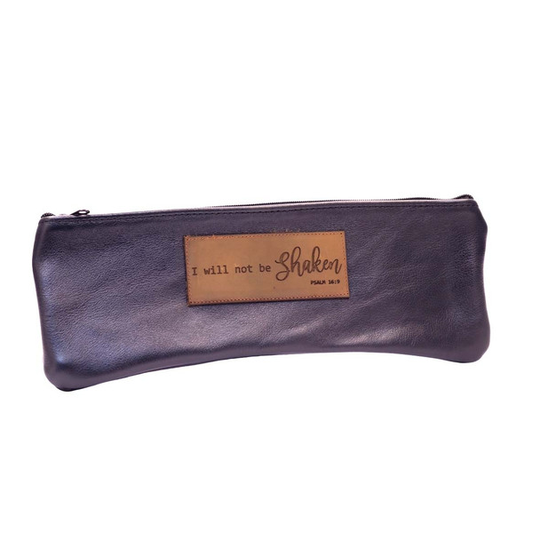 EDLPBAG2 Genuine Leather Edson Long Pencil Bag - I WILL NOT BE SHAKEN