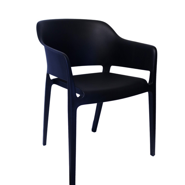 1798BLACK Black Stackable Chair