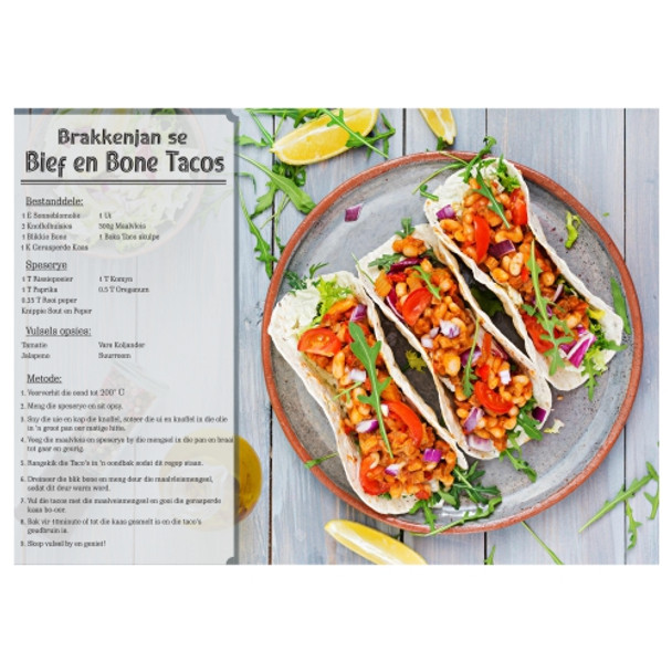 PVCPTACOS PVC Recipe Placemat - Bief en Bone Tacos