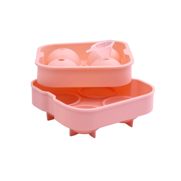 RX5003B Peach 4 Ice Silicone Tray - Ball Ice