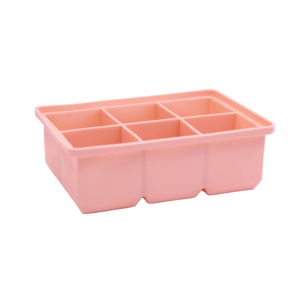 RX5012B Peach 6 Large Ice Cube Tray - Square