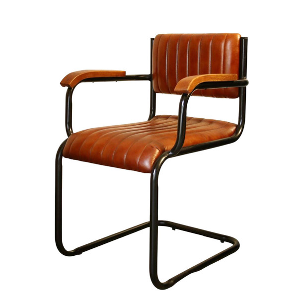 NW21 Leather Iron Loop Chair