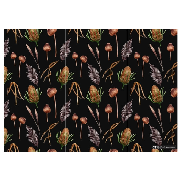 GWC13 Gift Wrap Paper Single Sheet 490mm x 690mm - Tropical and Exotic Plants