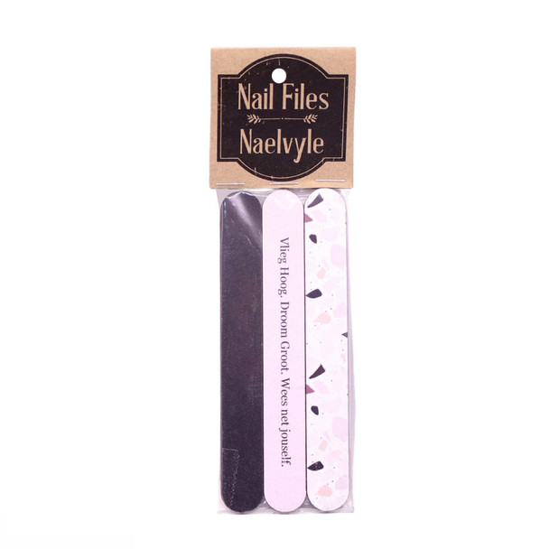 NF017 Nail File Set of Three - Vlieg hoog