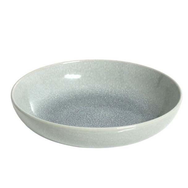 TM117049 Blue And Grey Speckled Flat Bowl