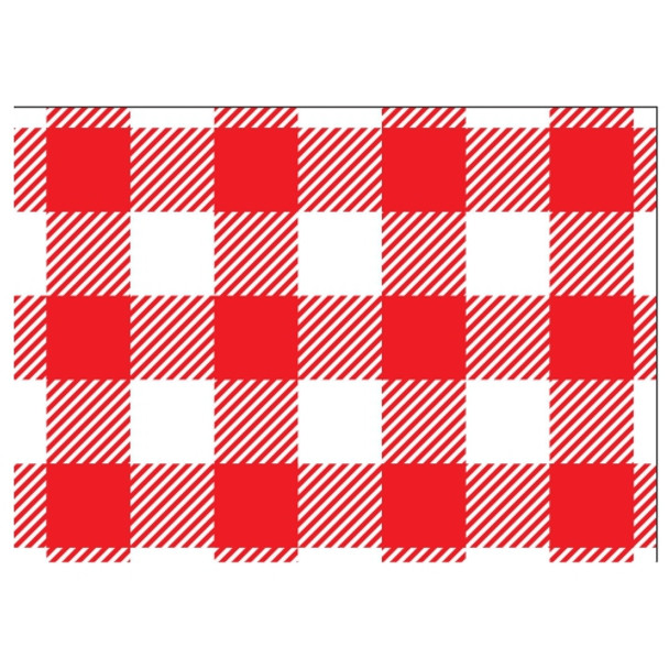 PVCPM15 PVC Placemat - Gingham Pattern Red
