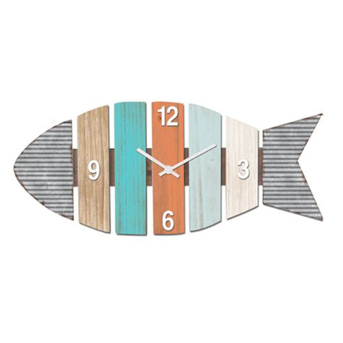 10Q033 Wall Clock - Colourful Fish