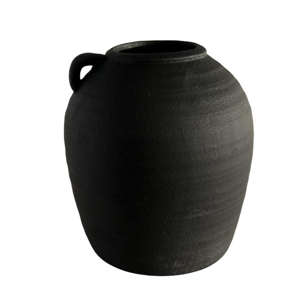 16303SA941 Small Black Ceramic Pot