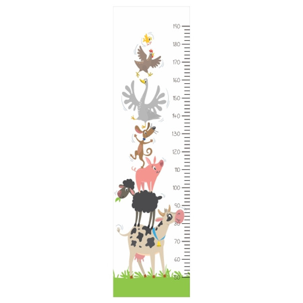 PVCHC9 PVC Height Chart -  Farm Animals