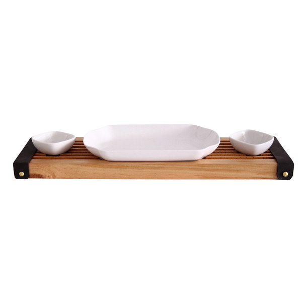 GTRAY5 Groove Tray - Serve Plate And Side Bowls