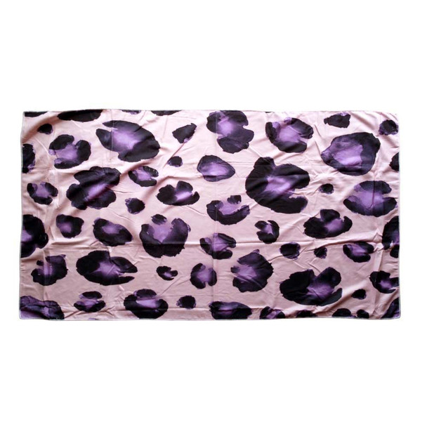 BEACHS5 Rectangle Beach Towel - Pink And Purple Cheetah Spots