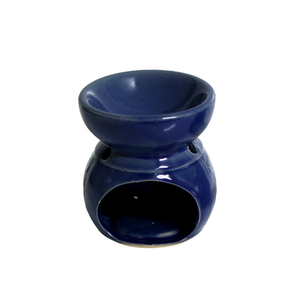 93092 Blue Purple Ceramic Oil Burner - Swirl