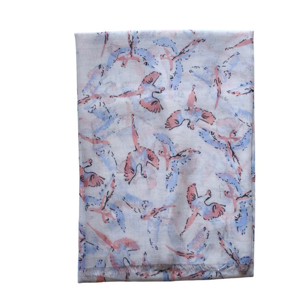 SY007 Scarf - Outlines of Parrots