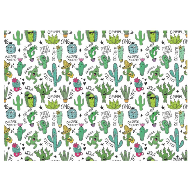 WRAP10 Gift Wrap Sheet - Cactus