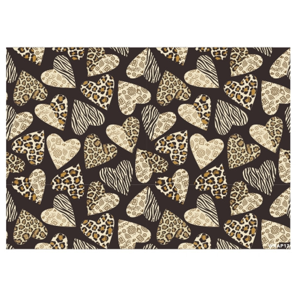 WRAP13 Gift Wrap Sheet - Heart Animal Skin