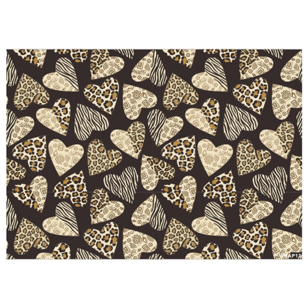 PLACEML220 Disposable Placemat - Heart With Animal Skin