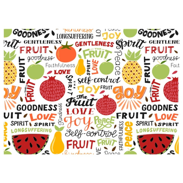 PLACEML249 Disposable Placemat - Fruit Hand Lettering