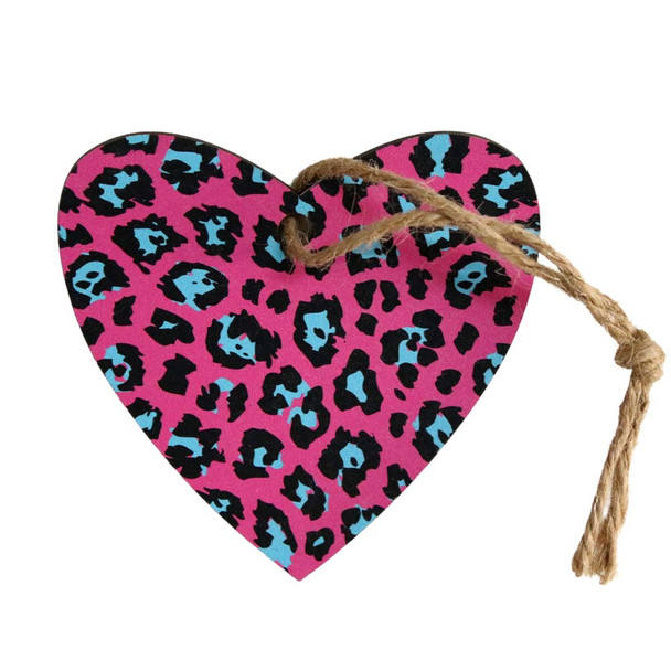 WTAG23 Gift Wrap Tag - Pink Blue Leopard Print