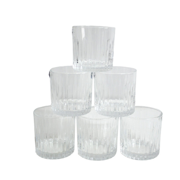 LXY9001 Whiskey Tumbler Set of 6 - Clear Lines Pattern