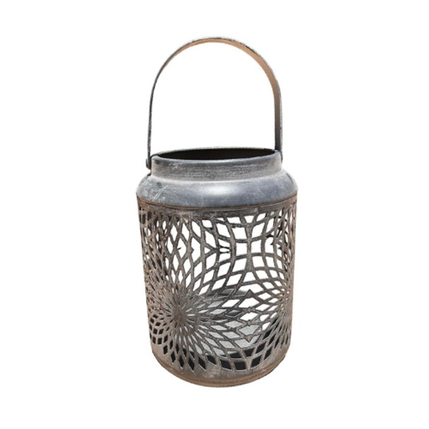 19030 Metal Grey Storm Lantern