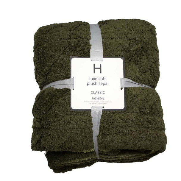 B01B Luxe Soft Blankets - Green
