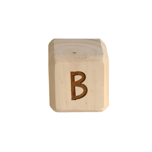 WABB Wooden Alphabet Block - B