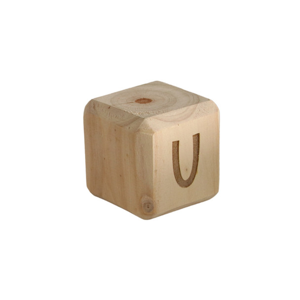 WABU Wooden Alphabet Block - U