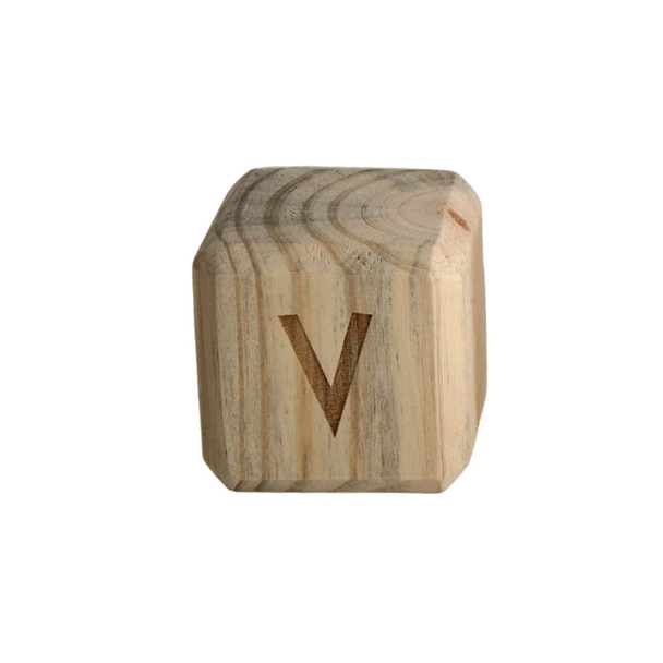 WABV Wooden Alphabet Block - V