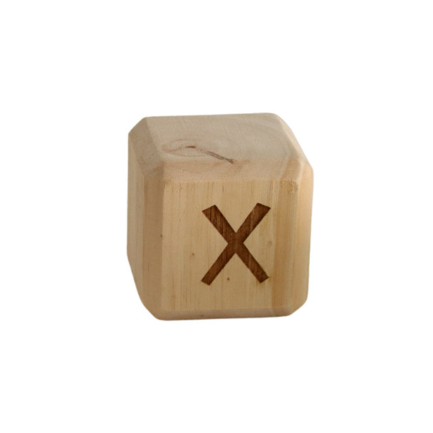 WABX Wooden Alphabet Block - X